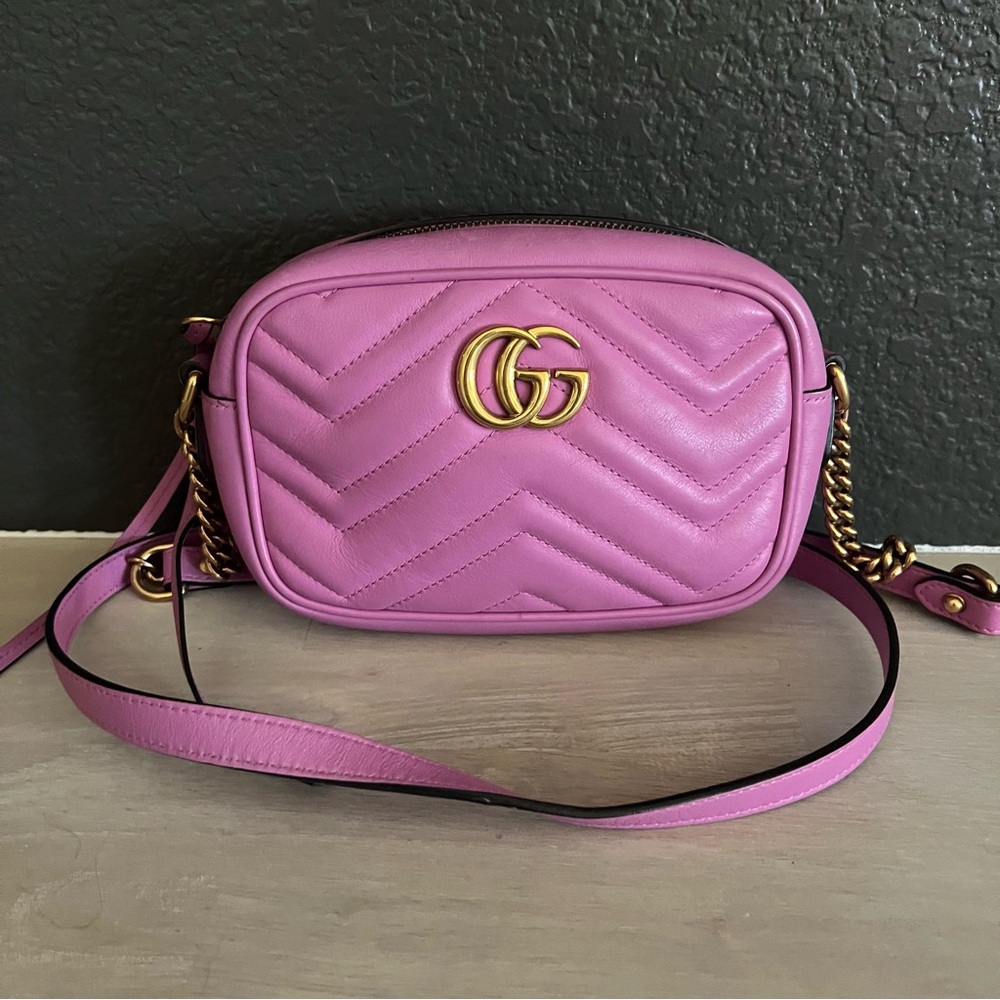 Gucci Marmont Mini Camera Bag Pink